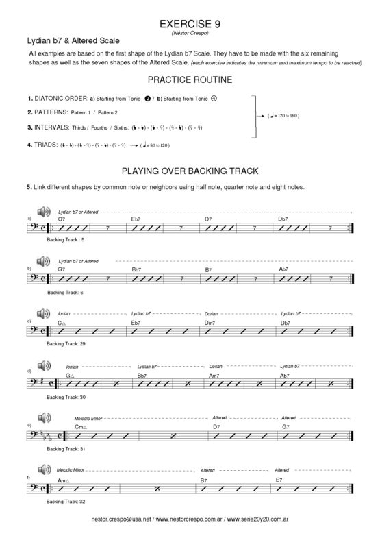 Bass Scales And Arpeggios Serie 20and20 Editorial Digital De Musica